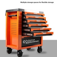 Chariot à outils robuste à 7 tiroirs, 488 pièces, boîte à outils pour réparation automobile, boîte à outils multifonctionnelle, chariot à outils d'entretien, armoire à outils