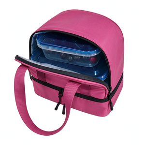 Sac isotherme double compartiment 2 couches 2024 ISO Manufacturer, polyester, feuille d'aluminium, imperméable, grande capacité, portable - Product Image 4