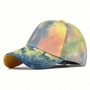 Gorra Deportiva de Algodón con Estampado Tie Dye en Colores Pastel, Cómoda, Estilo Urbano, para Hombre y Mujer - Product Image 5