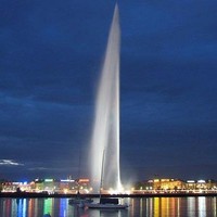 Équipement professionnel de fontaine à jet haute pression 2026, colonne d'eau verticale de 80-150 m pour Place du Lac