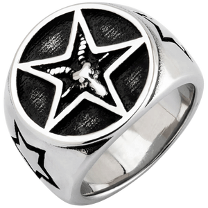 High Quality Fallen Angel Fashion Jewelry <strong>Pentagram</strong> Rings Stainless Steel <strong>Goat</strong> <strong>Head</strong> Satan - Product Image 6