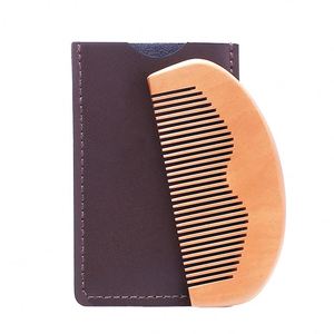 Peine de Barba de Madera Ecológico con Logotipo Personalizado, Peine de Dientes Anchos de Alta Calidad para Hombre - Product Image 3
