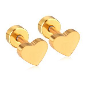 Pendientes de Acero Inoxidable con Forma de Corazón, Mezcla de Colores, Joyería de Moda para Hombre, Venta al por Mayor, Alta Calidad, Románticos - Product Image 1