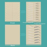 Peau de pratique de tatouage vierge Double face maquillage Permanent mélangeur de sourcils cuir synthétique faux Microblading pour la pratique du tatouage