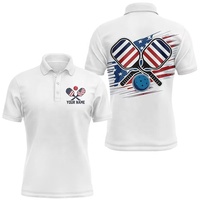 Polo de Pickleball Personnalisé avec Logo OEM, Haut Athlétique à Séchage Rapide, Respirant, Anti-Transpiration, Uniforme d'Équipe, Vêtements de Sport pour la Vente en Gros