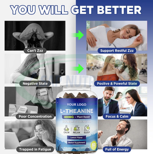 OEM l Theanine Aid Supplements Green Tea Extract Gummy <b>Sleep</b> GABA Melatonin L-theanine Gummies - Product Image 6