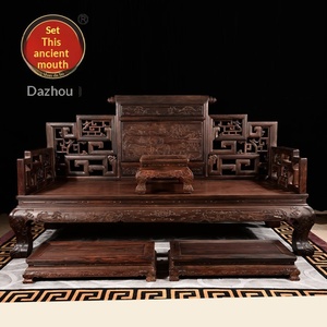 Muebles de Madera de Redwood, Librería de Gran Volumen, Estilo Clásico Ming Qing, Madera Maciza de Guangdong, Juego de 15 Piezas, Ramas Grandes de Redwood Rojo - Product Image 2