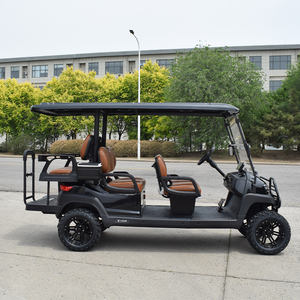 2025 usine rentable 4 + 2 6 places voiture de golf électrique de luxe batterie au Lithium sièges colorés chariots de golf haut de gamme intelligents - Product Image 2