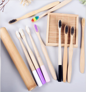 Brosses à dents en bambou Vegan, lot de 5, en charbon actif, sans BPA, poils souples, emballées individuellement et numérique - Product Image 6