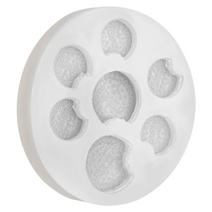 Contorno redondo 3D pequeño agradable mordido agrietado galleta palabra gráfico silicona pastel Fondant decoración moldes - Product Image 5