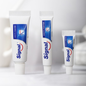 <span class=keywords><strong>Dentifrice</strong></span> <span class=keywords><strong>Signal</strong></span> au fluorure pour la protection des caries, 10g, format voyage jetable pour hôtel, mini <span class=keywords><strong>dentifrice</strong></span> Unilever en tube touristique - Product Image 3