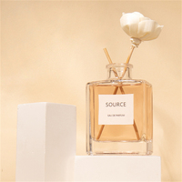 Bouteilles de diffuseur à roseaux en verre carrées vides de 100 ml avec logo personnalisé de luxe pour la décoration de la maison et l'aromathérapie