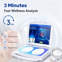Analyseur de santé QRMA professionnel alternatif avec graphiques indicateurs visuels pour l'impression de rapports clients