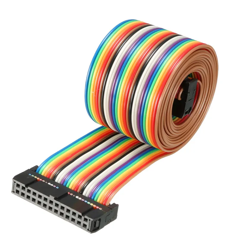 Custom 24AWG AWM 2651 FFC 16 pin 2.54mm pitch flexible PCB flat idc ribbon cables for computer