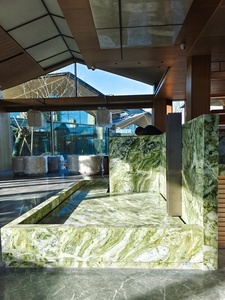 Dalle de panneau mural en marbre naturel pour meubles d'extérieur Bancs de jardin Comptoirs de bar au bord de la piscine Tables de patio Caractéristiques paysagères - Product Image 6