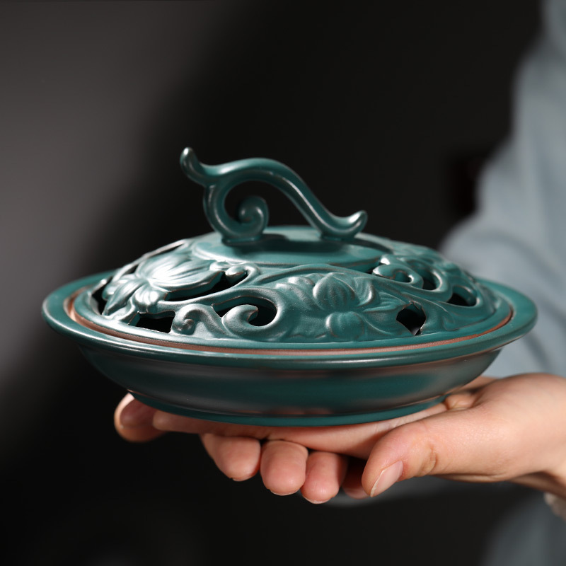 Mosquito Incense Burner - Lotus - Green