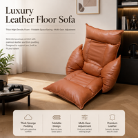 Canapé de sol pliable moderne en cuir Tatami, chaise longue réglable multi-angles, coussin de sol peu encombrant pour la maison