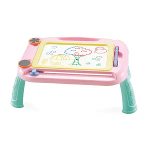 Bebekler için manyetik çizim kurulu İşlevli çocuklar masa öğrenme projeksiyon boyama masa silinebilir çocuk yazma tableti