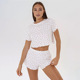 Pyjamas pour femmes Vêtements de maison pour femmes Impression complète Casual Wearable Short à manches courtes Costume deux pièces pour femmes Lounge Wear