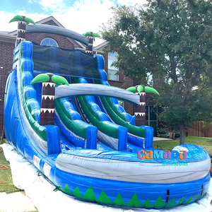 Tobogán Acuático Inflable Comercial para Adultos, Castillo Inflable con Piscina, Tobogán Acuático Inflable de <span class=keywords><strong>Tres</strong></span> Carriles - Product Image 2