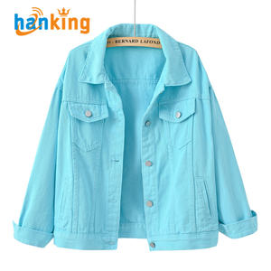 Ehanking, Chaquetas vaqueras para mujer, abrigo corto informal, Tops holgados finos a la moda para mujer, chaqueta vaquera, 12 colores, S-4XL - Product Image 5