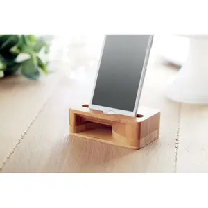 Support pour smartphone en bambou CARACOL, gadgets écologiques - Product Image 3