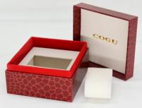 Boîte à bijoux rigide en carton couché de luxe, montre, OEM ODM personnalisée, certifiée BSCI, pelliculage mat, gaufrage or, éponge inodore