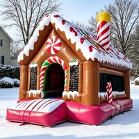 Nouvelle conception de château gonflable en forme de canne à sucre pour Noël, idéal pour la location lors de fêtes
