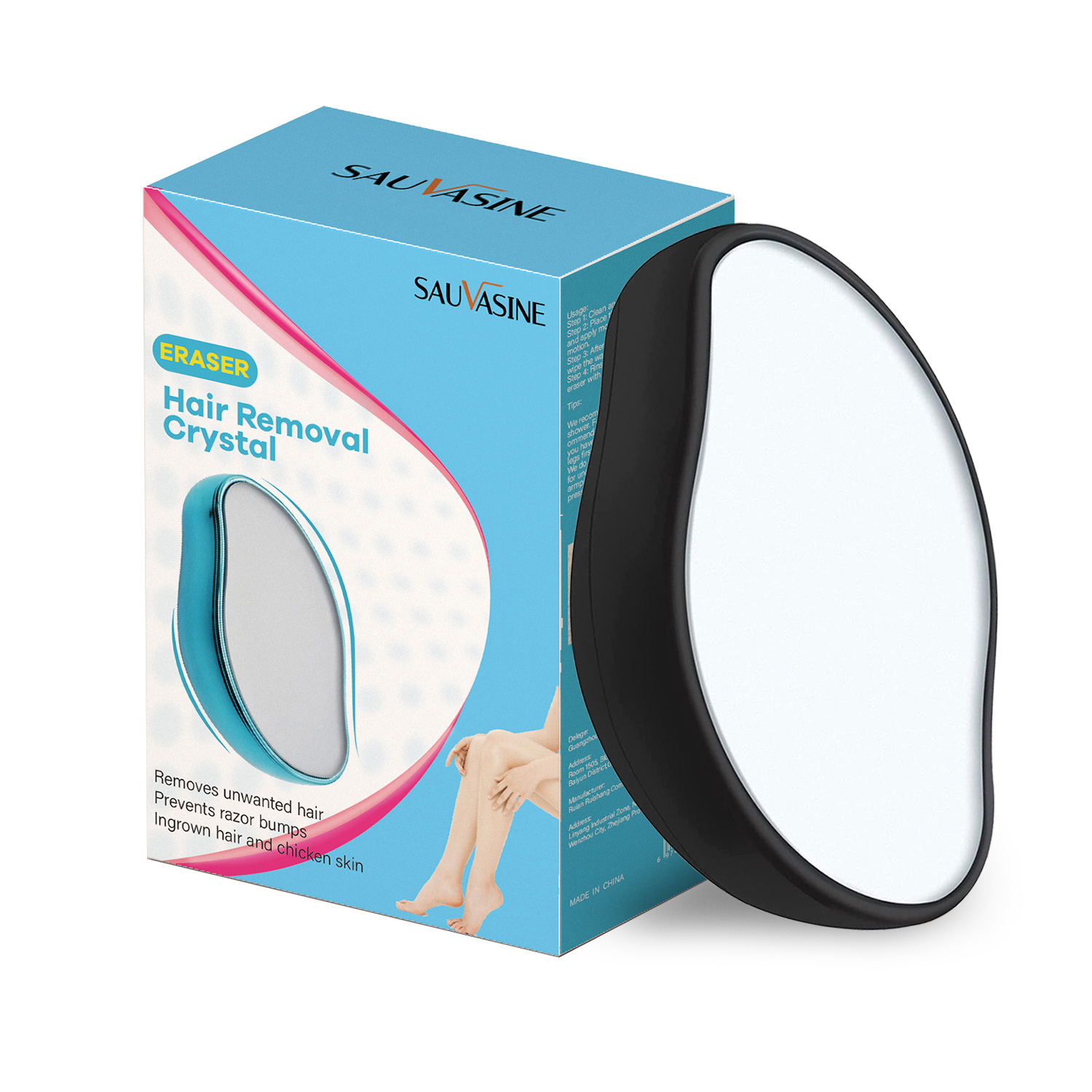 OEM пользовательский логотип безболезненный Хрустальный ластик для волос удаление кристальных волос для рук и ног