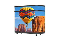 Cabina de DJ Semicircular con Pantalla LED P2.5, Precio de Fábrica, con Ruedas, Mesa para DJ, Pantalla a Todo Color, IP54 Impermeable, 800 Nits