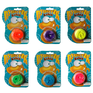 Direkter Großhandel Verkauf Günstige Magic Worm Werbe spielzeug Plüsch Fuzzy String Wiggle Twist Stoff Würmer mit russischer Blister karte - Product Image 3