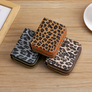 Borsa da donna portafoglio con carta in pelle borsa leopardata porta carte di credito porta portafoglio blocco multiuso - Product Image 4