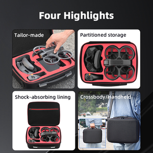 Estuche portátil con asa con cremallera de espuma Drone caja dura de transporte para Dji Avata <span class=keywords><strong>2</strong></span> accesorios organizador bolsa de malla impermeable - Product Image 3