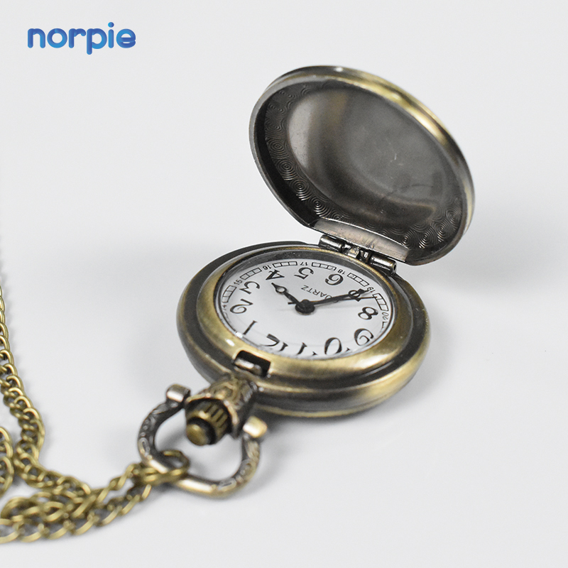 Оптовая продажа, стильное Новое дизайнерское карманное ожерелье, цепочка для часов, металлическое карманное ожерелье для часов с сублимационной печатью