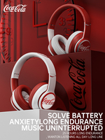 Casque de jeu sans fil Coca-Cola T05, son HD, coussinets doux, léger, confortable, écouteurs adaptés à une utilisation quotidienne