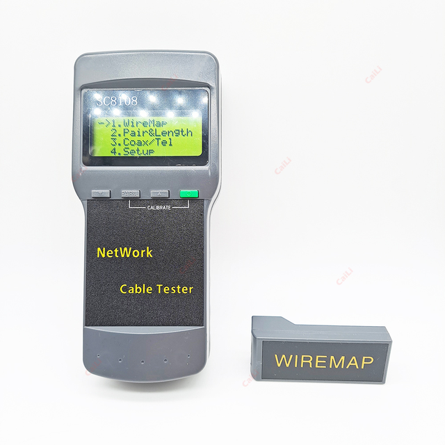 CaiLi SC8108 Portable Network Meter & LAN Phone Cable Tester LCD Display RJ45 Wireless CAT5e Network Tester 1 Year Warranty