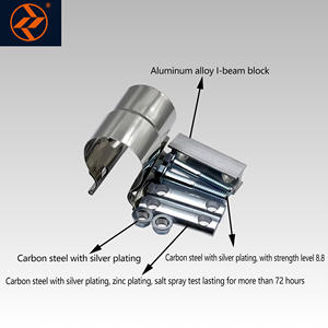 Giunto di testa di scarico regolabile in acciaio inossidabile da 2.75 pollici lucido - Product Image 3
