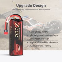 بطارية ليثيوم بوليمر Zeee Premium Series 2s سعة 8200 مللي أمبير 120c مع غلاف صلب وموصل دينز تي للسيارات والشاحنات التي تعمل بالتحكم عن بعد (عبوتان)