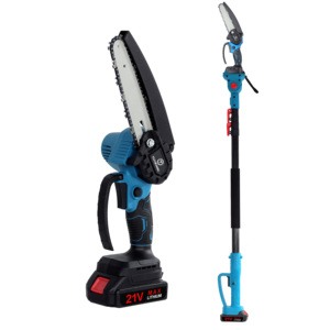 ガーデニングツールセット 3 in 1 バッテリー式 21V ブラシ付きモーター 高枝切り鋏 チェーンソー 伸縮ポール付き - Product Image 2