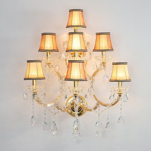 Moderne Kristall wand leuchte mit K9-Glaselementen für Schlafzimmer Flur Treppenhaus Korridor Innen beleuchtung - Product Image 3