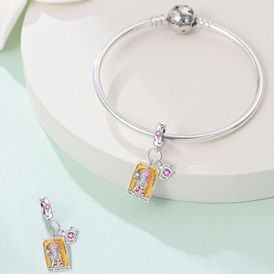 Bracciale Fai-da-Te con Ciondoli <span class=keywords><strong>Italiani</strong></span>, Accessori Vintage Misteriosi per Tarocchi, Perline in Pietra Naturale Placcate Argento - Product Image 3