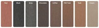 Plancher de terrasse en WPC creux moderne, imperméable et antidérapant, revêtement de sol technique, surface à grain de bois gaufré 3D, épaisseur 25 mm, pour jardin
