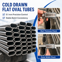 Tube ovale plat en acier au carbone, tréfilé à froid, soudé, de précision, pour machines agricoles, équipements industriels, OEM