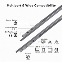 Monitor LCD Portátil Inalámbrico de 15.6 Pulgadas con Soporte USB-C a HDMI 1080P, Extensor para Laptop para Trabajo, Viajes, Juegos y Oficina, Integrado
