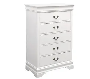 MDF, Asian hardwood, paper laminate chest of drawers