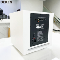 DEKEN SLIM DK 10S II Caisson de basses amplifié 10 pouces HIFI Musique 5.1 7.1 Enceintes stéréo surround pour home cinéma Caisson de basses actif 10 pouces