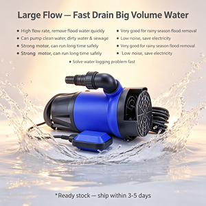 <span class=keywords><strong>Pompe</strong></span> submersible <span class=keywords><strong>à</strong></span> eaux usées en plastique <span class=keywords><strong>à</strong></span> haut débit et basse pression avec interrupteur <span class=keywords><strong>à</strong></span> flotteur 230V, <span class=keywords><strong>pompe</strong></span> de puisard portable pour drainage de jardin et <span class=keywords><strong>piscine</strong></span> - Product Image 4