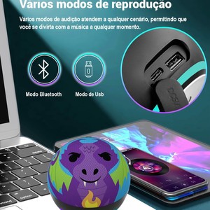 Mini Subwoofer Alaxe para Altavoz, Diseño de Búho de Dibujos Animados, Regalo para Dormitorios, Restaurantes, Oficinas, Fiestas al Aire Libre - Product Image 2