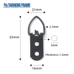 Accessoires de quincaillerie pour cadre photo TS-K010 CJ055, crochets robustes en fer noir, métal, 2 trous, anneaux en D, crochets de suspension pour cadre photo - Product Image 3