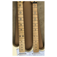 Jelo Double tête acajou pour guitare basse électrique Stratocaster Instruments à cordes dos en érable/côté ébène pièces accessoires